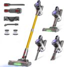 MONSGA Akku-Staubsauger – 45.000 Pa, 50 Min, LED & Anti-Tangle