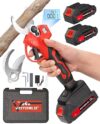 Akku Astschere, 30MM Gartenschere mit 2 Akku 2000mAh, 1000W Bürstenloser Motor Bypass Baumschere, Elektrisch Garten Schere mit LED-Schnittzählerm - Geschenke für Männer Papa Mama Frauen