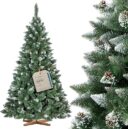FairyTrees Weihnachtsbaum künstlich 220 cm – Kiefer, sanft beschneit