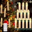Cimetech LED Christbaumkerzen (12er) – kabellos & mit Timer