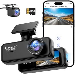 SIGRILL Dashcam 4K + 1080P – Dual-Kamera mit WiFi & Parkmodus