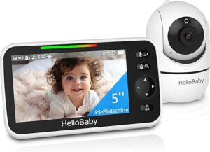 HelloBaby Babyphone 5″ HB6550 – ohne WLAN, PTZ & 3500 mAh Akku
