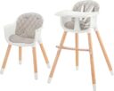 Kinderkraft SIENNA 2-in-1 Hochstuhl – mit Tablett & 5-Punkt-Gurt