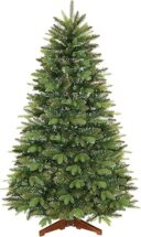 SHareconn Weihnachtsbaum 210 cm – dichter PE/PVC-Mix, Holzständer
