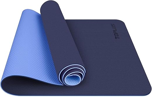 TOPLUS Gymnastikmatte, Yogamatte Yogamatte Gepolstert & rutschfest für Fitness Pilates & Gymnastik mit Tragegurt