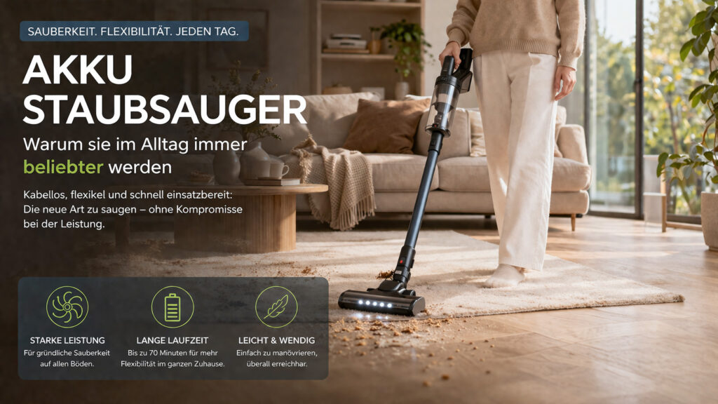 Akku Staubsauger: Warum sie im Alltag immer beliebter werden