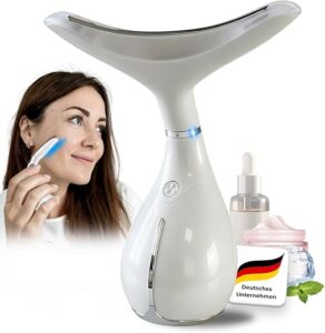 Beauty Deluxe Gesichts- und Halsmassagegerät mit Lichttherapie