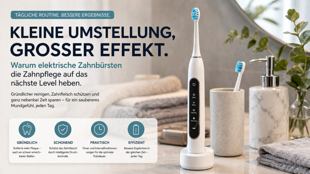 Elektrische Zahnbürste: Kleine Umstellung, großer Unterschied für deine Zahnpflege